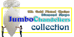 18k Jumbo Chandelier in diamond shape