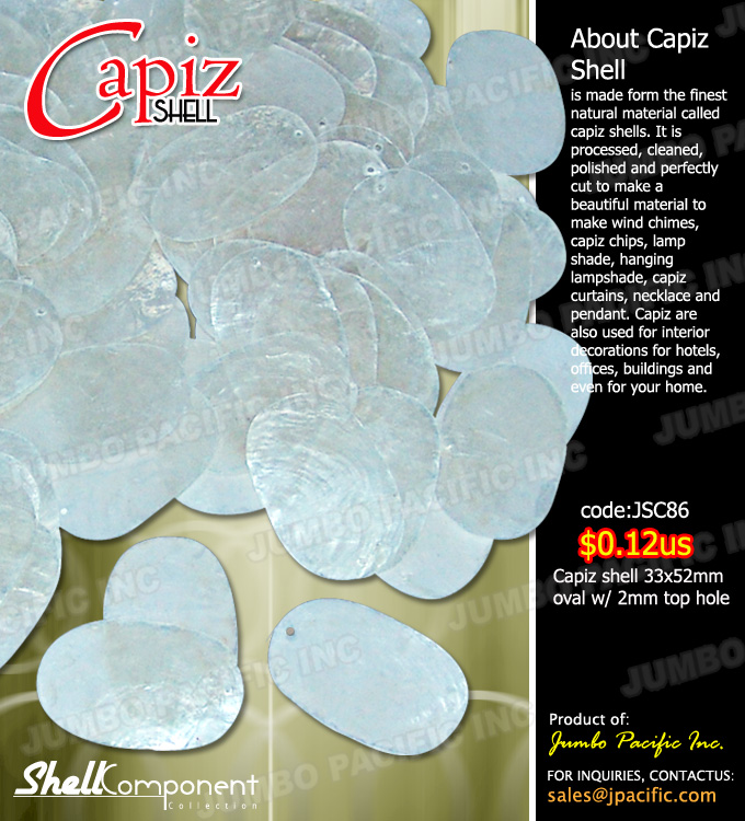 Capiz shell chips